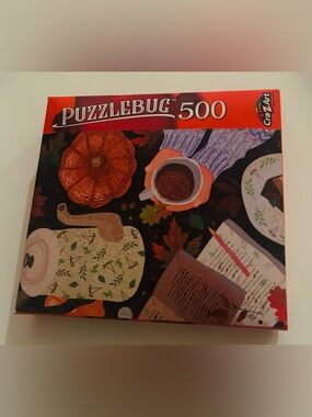 New “Cozy Fall Coffee Table ” 500 Piece Puzzle Puzzlebug DeLuxe Cra-Z-Art